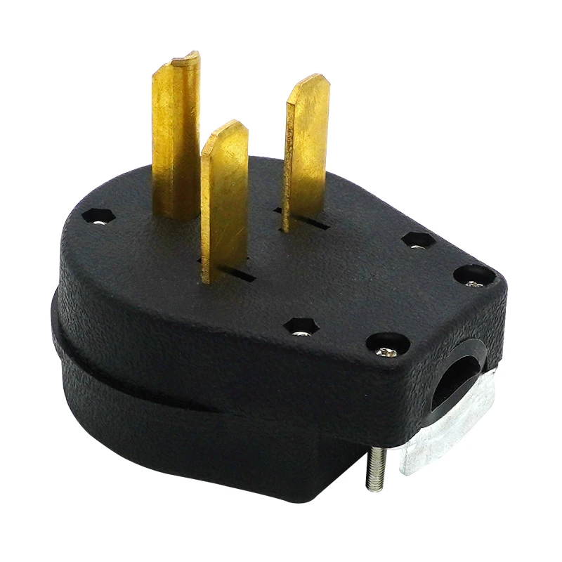 

Black 250V 30A Generator Anti-off electric plug NEMA 6-30P 6-30R industrial power plug socket inline wire connector