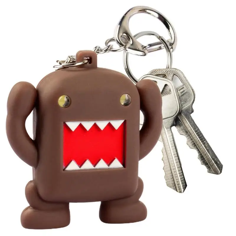 

Мультяшные аниме шоколадные брелки для ключей освещение и звучание светодиодный фонарик автомобильный брелок сумка Подвеска украшение дл...
