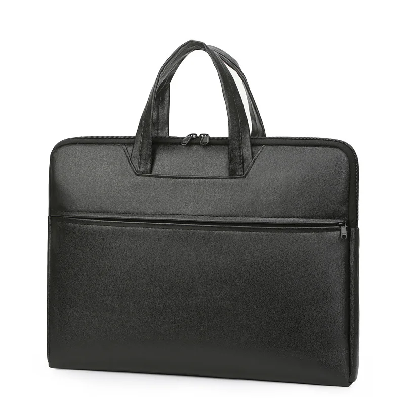 Simple Men's Briefcase PU Leather Business Laptop Bag Casual Shoulder Bags Handbag 15.6 inch Notebook pouch Briefcases