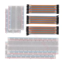 breadboard dupont wire kit 2pcs 400 tie point 2pcs 830 tie point solderless breadboards and 40pin cable jumper wires for arduino