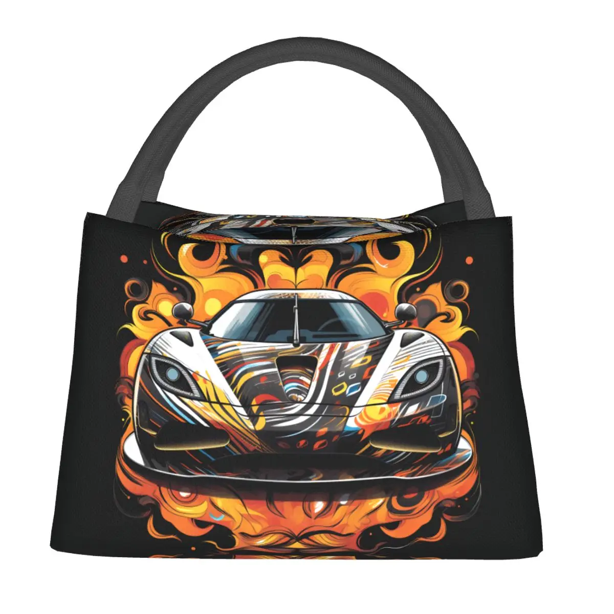 

Sports Car Lunch Bag Various Styles Wall Graffiti Fun Lunch Box Outdoor Picnic Tote Food Bags Oxford Graphic Design Cooler Bag
