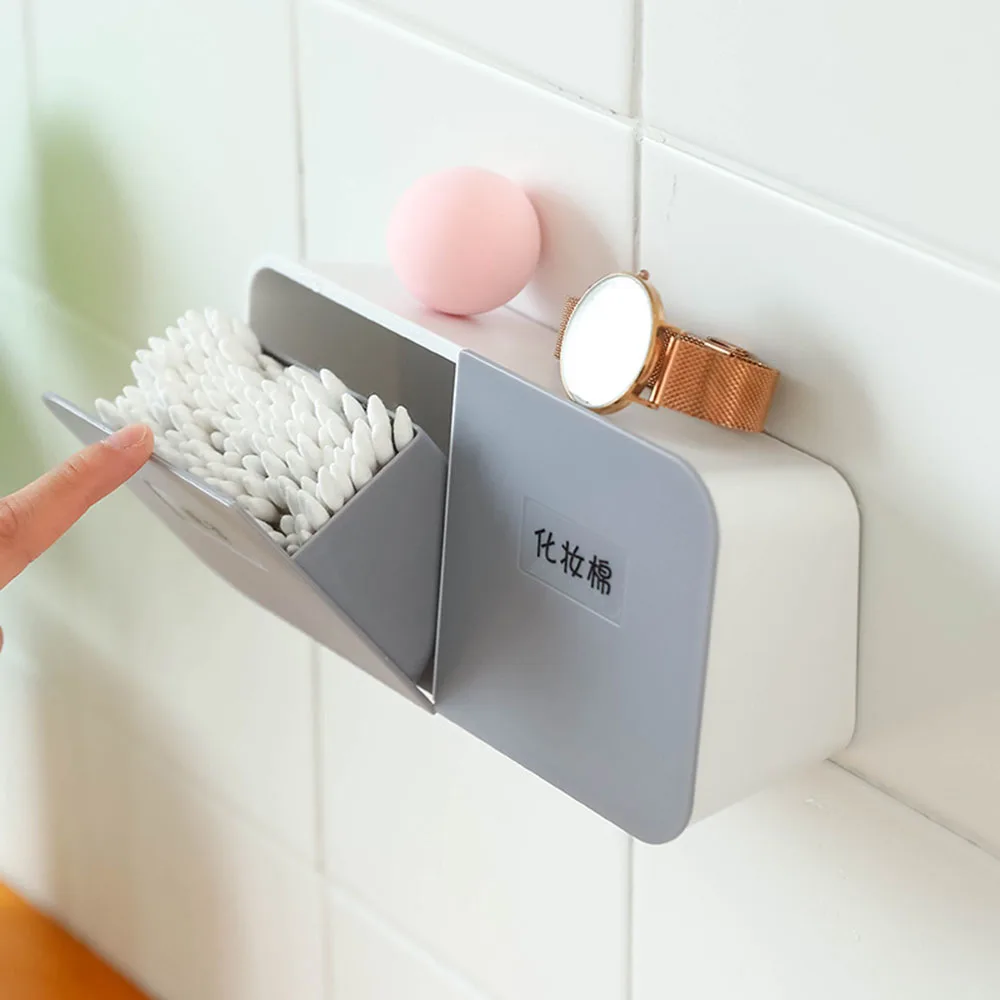 

Small Object Storage Box, Household Bathroom Storage Box, Wall-Mounted Cotton Swab Storage Box, Multifunctional Storage Box