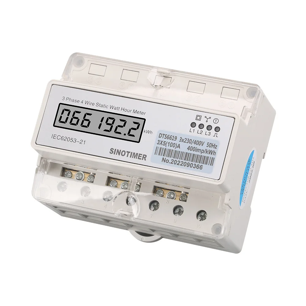 Трехфазный Измеритель электроэнергии цифровой ваттметр с 4 проводами измеритель