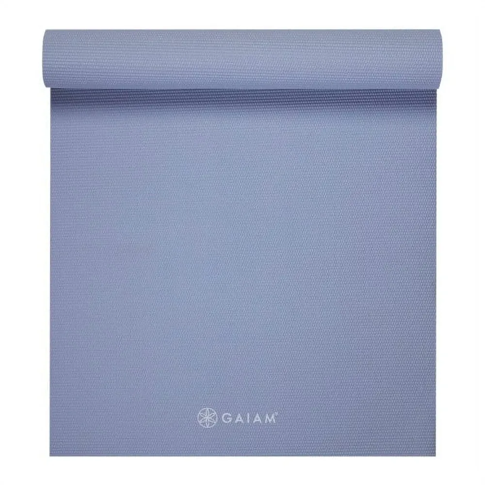 

Solid Color Yoga Mat, Chambray, 5mm PVC is 6P-free and latex-free