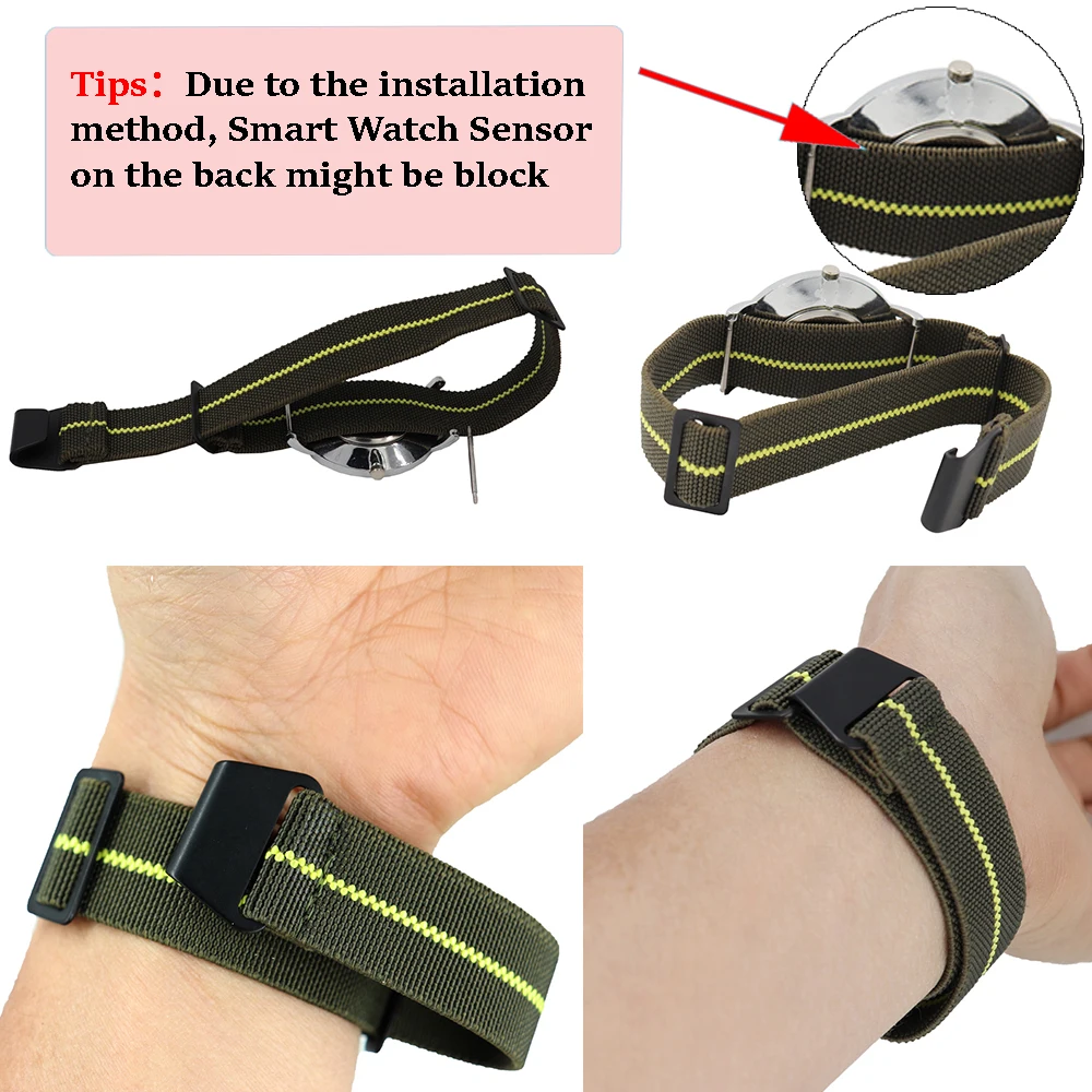 20mm 22mm Nylon Nato Strap For Seiko Rolex Watch DW5600 Watch Band For Tudor Samsung Watch 3 Gear S3 Amazfit Watch Erikas