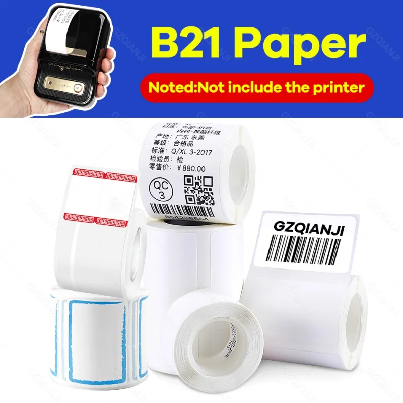 

[Купите 2 и получите 10% офф] термостойкая самоклеящаяся бумага для этикеток, рулон наклеек для этикеток B21 B3S, принтер для этикеток, ювелирная ...