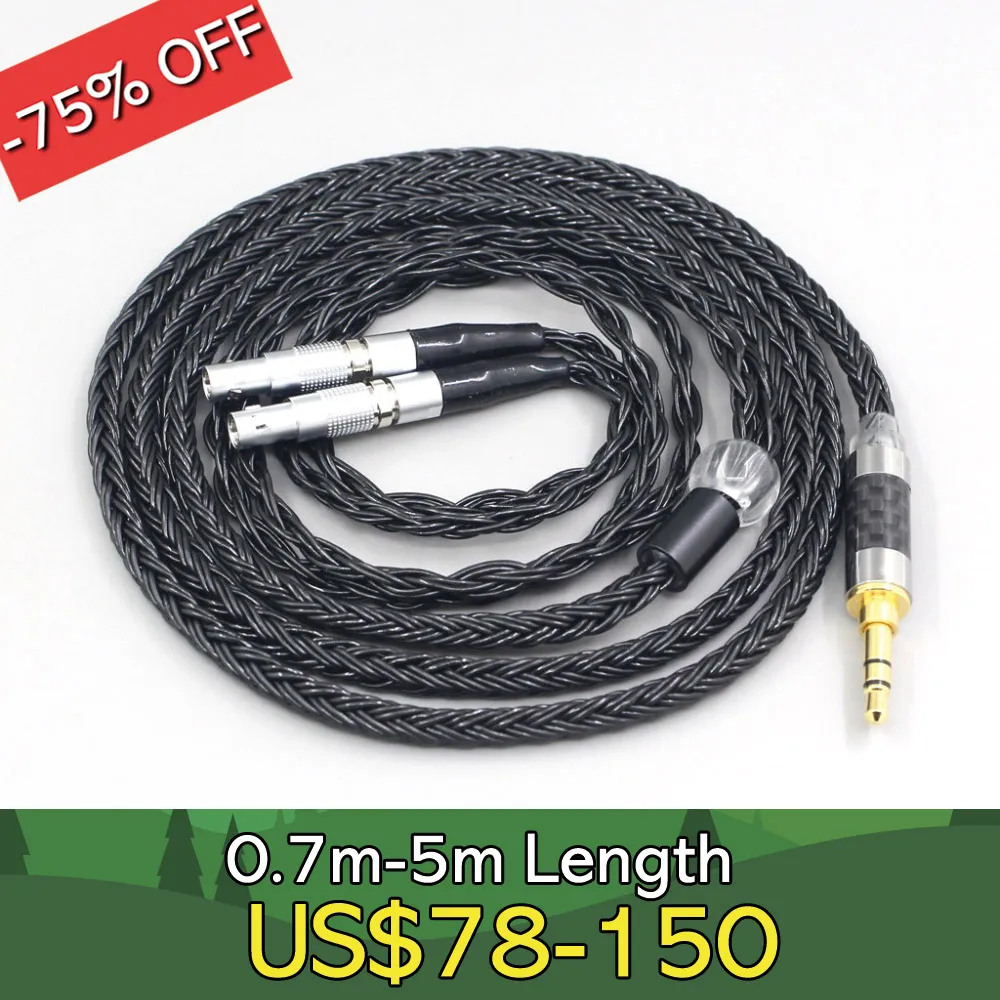 

LN007403 16 Core 7N OCC Black Braided Earphone Cable For Ultrasone Veritas Jubilee 25E 15 Edition ED 8EX ED15 Headphone