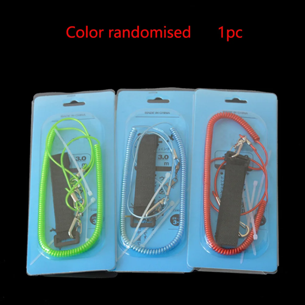 

Tether Water Sport Lanyard Metal Hook Fishing Rod Leash Elastic Random Color Outdoor Paddle Durable Safety Cord For Kayak Canoe