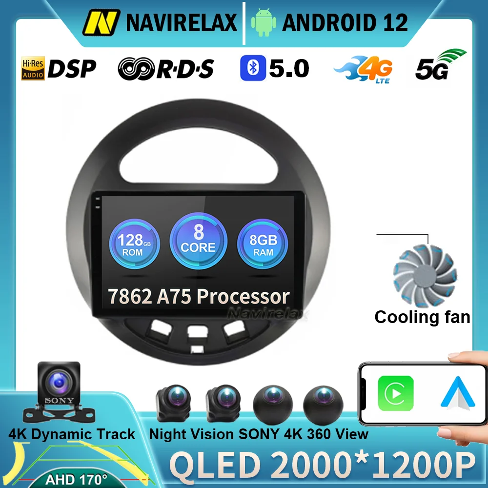 

Android 12 для Geely Panda Gleagle GX2 LC Kandi 2009 - 2016 автомобильное радио видео Carplay мультимедийный плеер GPS навигация QLED WIFI