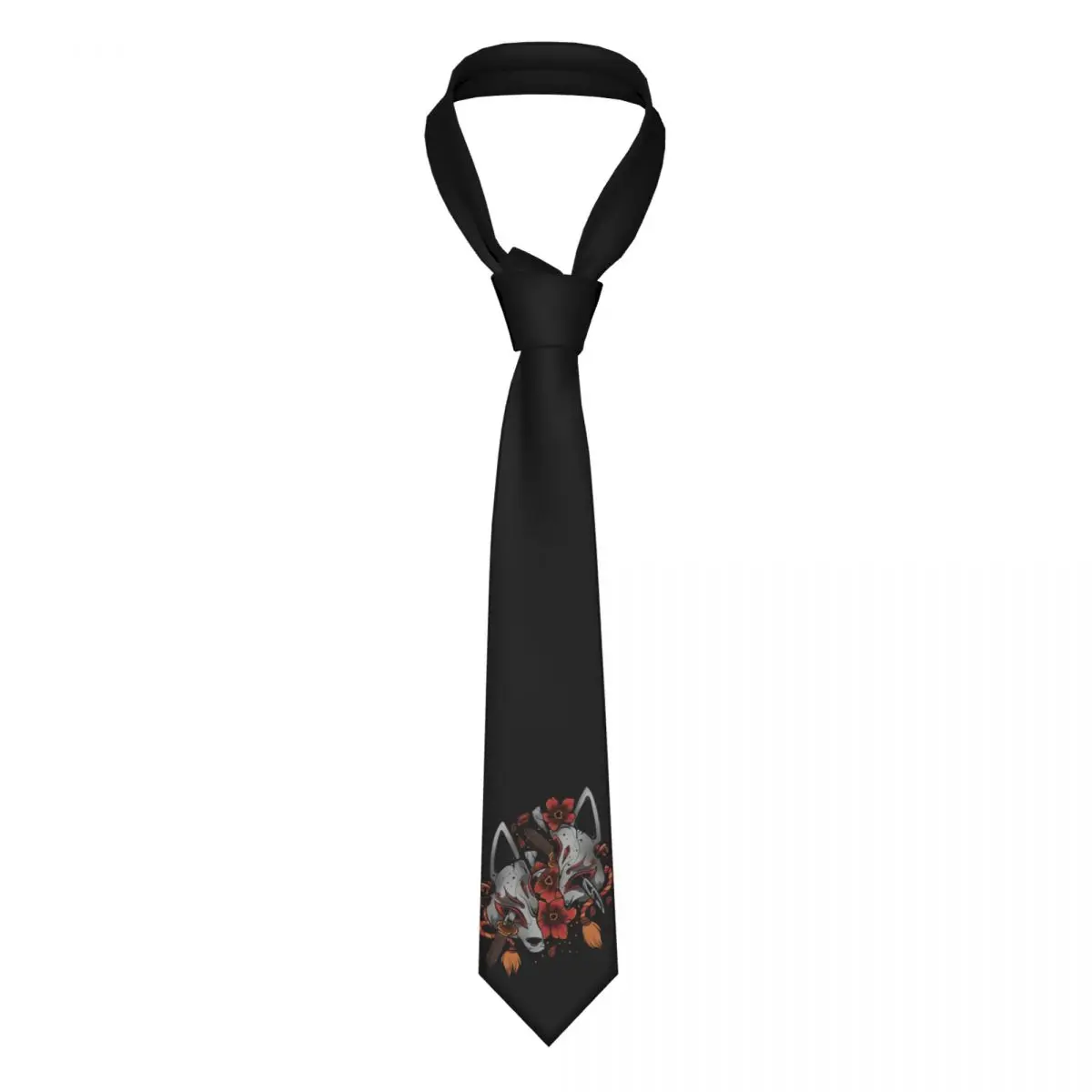 

Blade Kitsune Anime Fox Men Women Neckties Fashion Polyester 8 cm Classic Neck Tie for Mens Suits Accessories Cravat Party