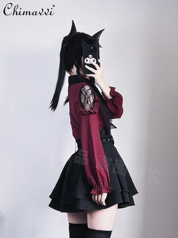 Женская рубашка с длинным рукавом серия японская Мина