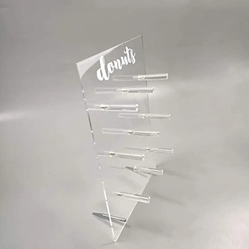 Многоразовая акриловая настенная подставка для пончиков кристально прозрачный