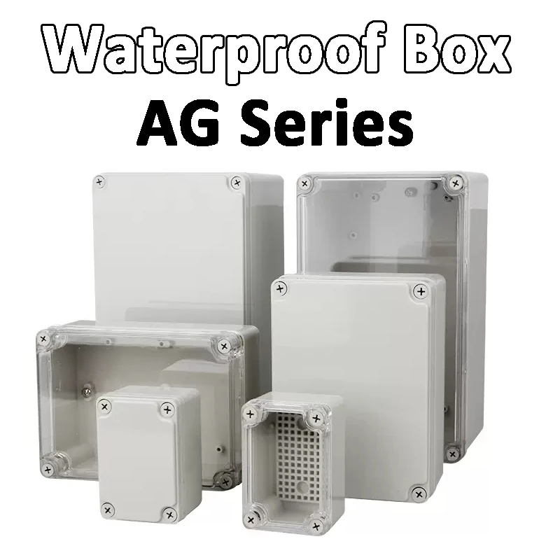 

ABS Plastic Waterproof Junction Box AG Outdoor RainProof DIY Box Power Housing Monitoring Enclosure Seal Button DistributionCase