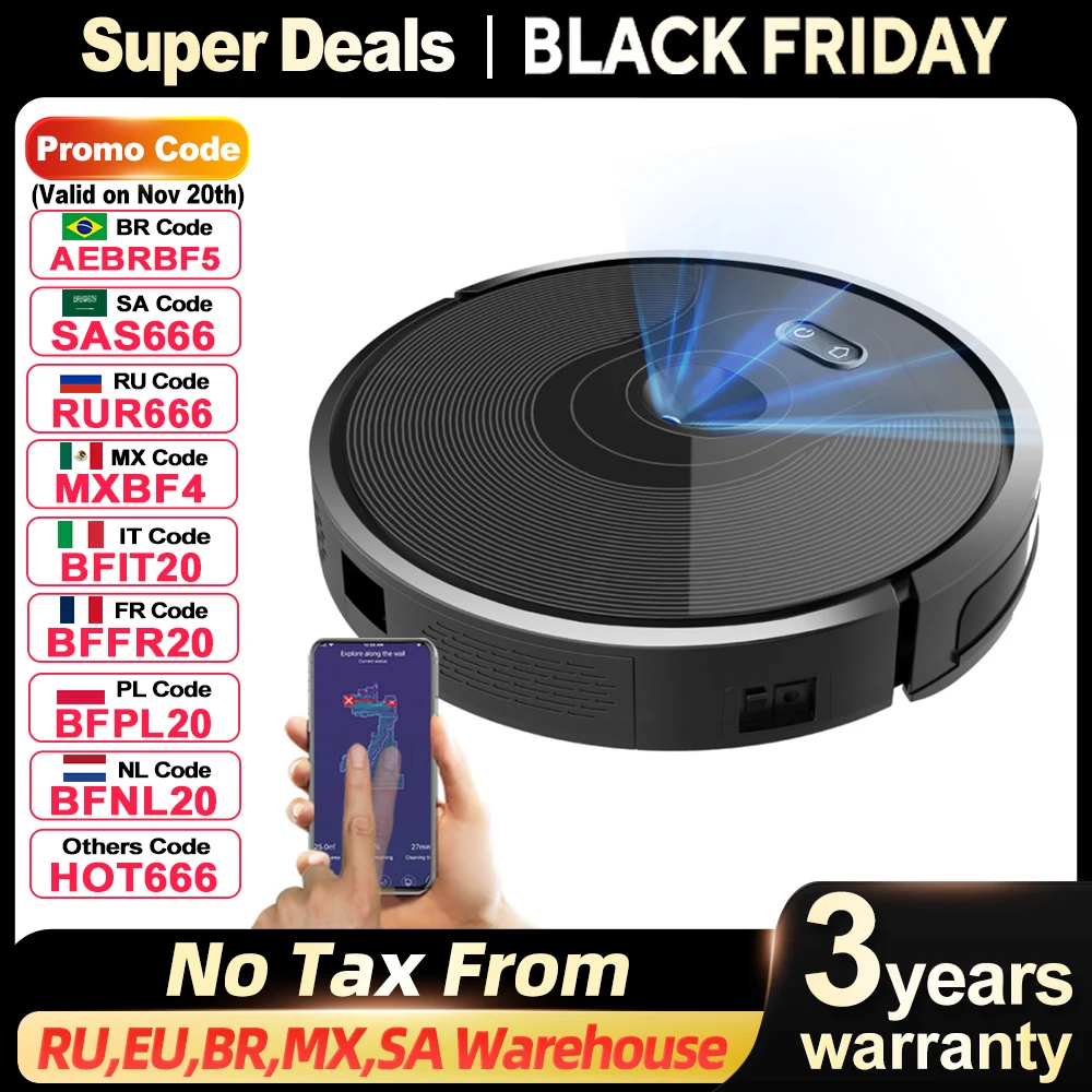 

Робот-пылесос Abir X6, 25 Вт, беспроводной, влажная уборка, пылесборник