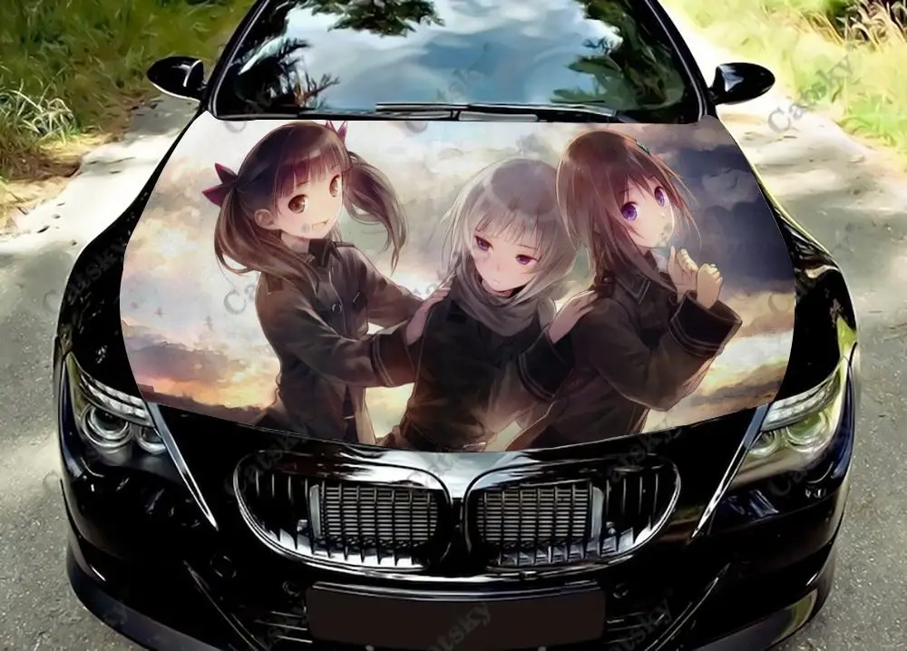 

Аниме Yosuga No Sora виниловая наклейка на капот автомобиля, пленка для обмотки двигателя, наклейка, защитная наклейка, автомобильные аксессуары, украшение, подарок