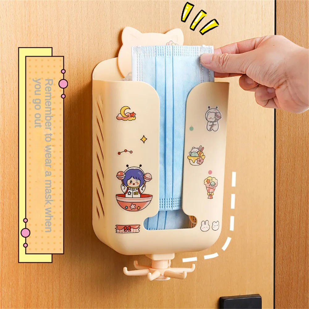 

Fresh Three Colors Strong Load-bearing Capacity Rotating Tissue Holder Mask Storage Box Nail-free Drill-free Widen Diameter