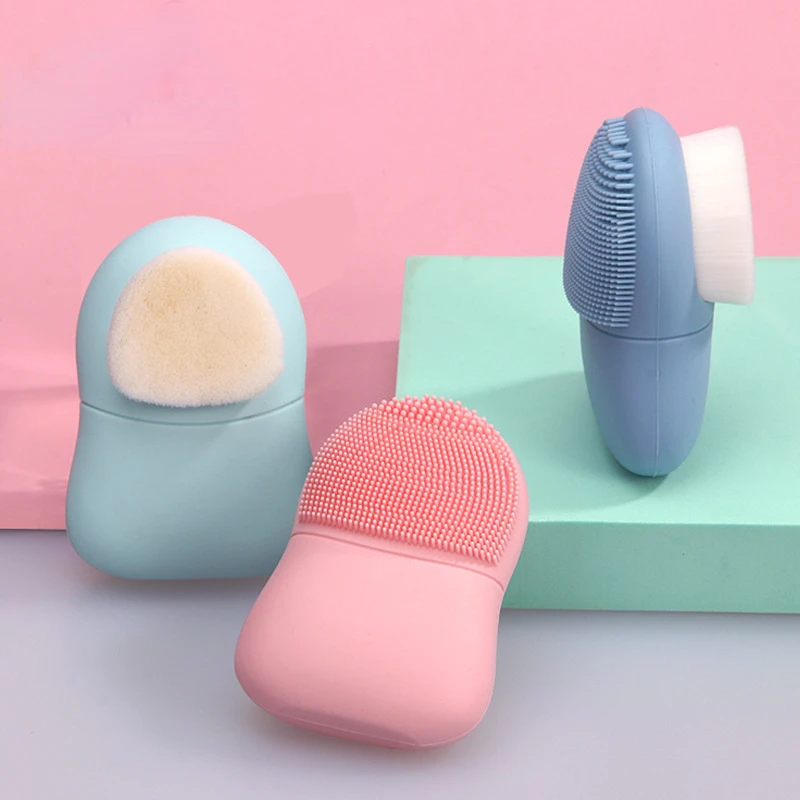 

Новая мягкая силиконовая щетка, двусторонний массаж, искусственная кожа, уход за кожей лица, отшелушивающее средство для лица
