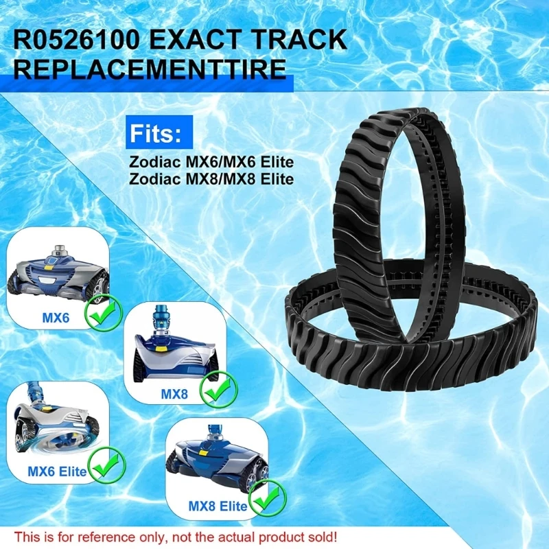 

2pcs Cleaner Rubber Belt Rail Wheels Tire Compatible For Zodiac MX8 Mx6 Tracks Tyres Replacement Part Home Swimming Pool