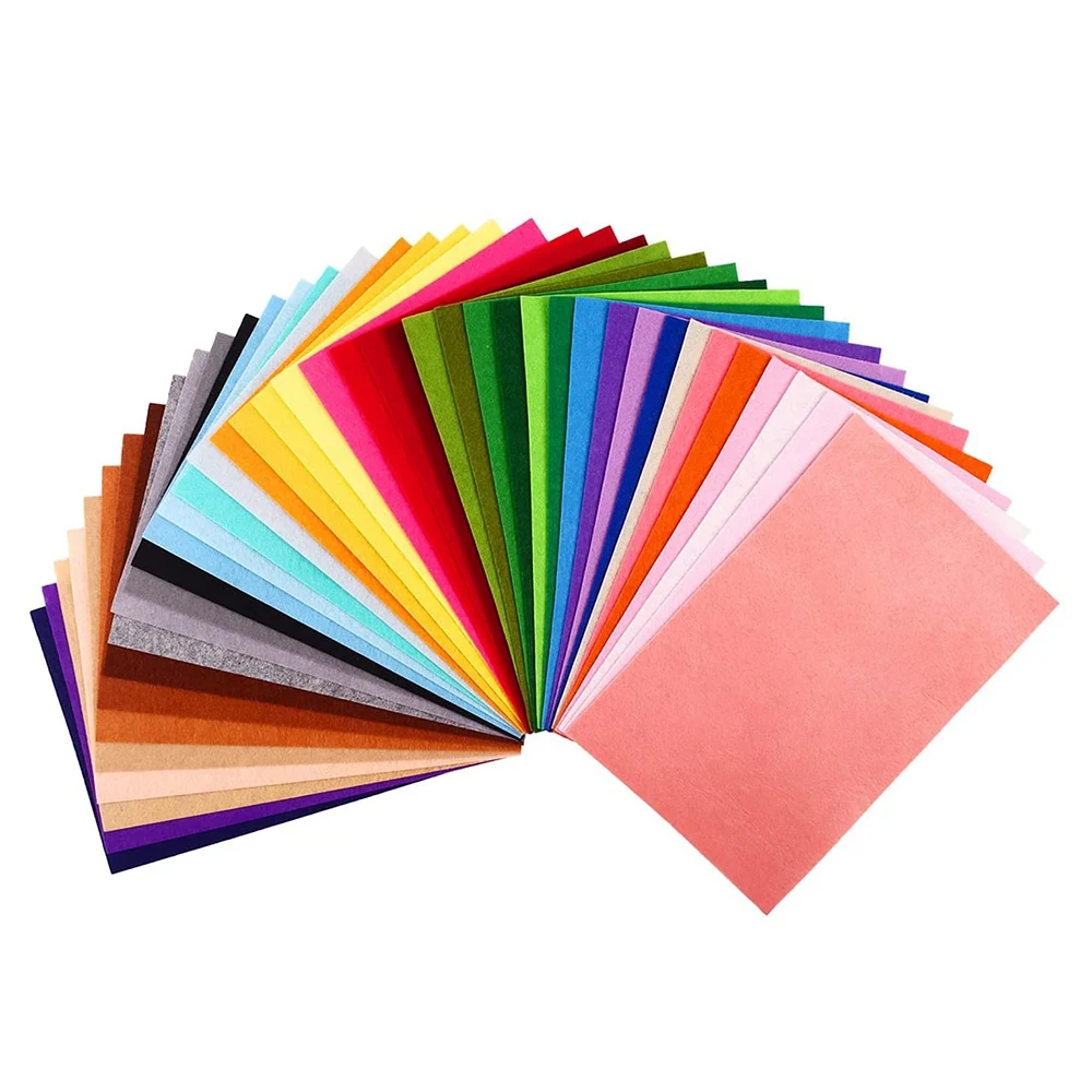 

40Pcs Felt Fabric Sheets 8 x 12 Inch 40 Assorted Colors Used for Sewing and DIY Craftwork Crafts,Christmas Ornament