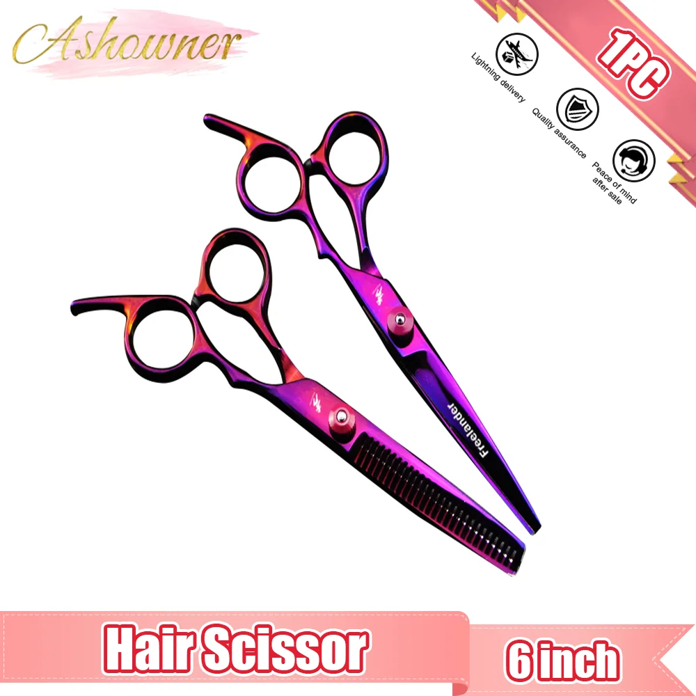 6 Inch Hair Scissors Thinning Barber Cutting Professional Hair Shears Scissor Tools Stainless Steel Hairdressing Scissors 1PC