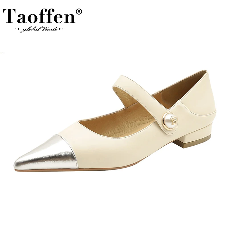 

TAOFFEN/Размеры 33-40; Женская обувь на плоской подошве из натуральной кожи; Коллекция 2023 года; Разноцветная Весенняя женская обувь; Модная повседневная женская обувь
