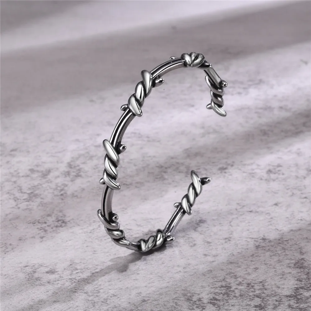 MKENDN оригинальный винтажный мужской Браслет-манжета из нержавеющей стали