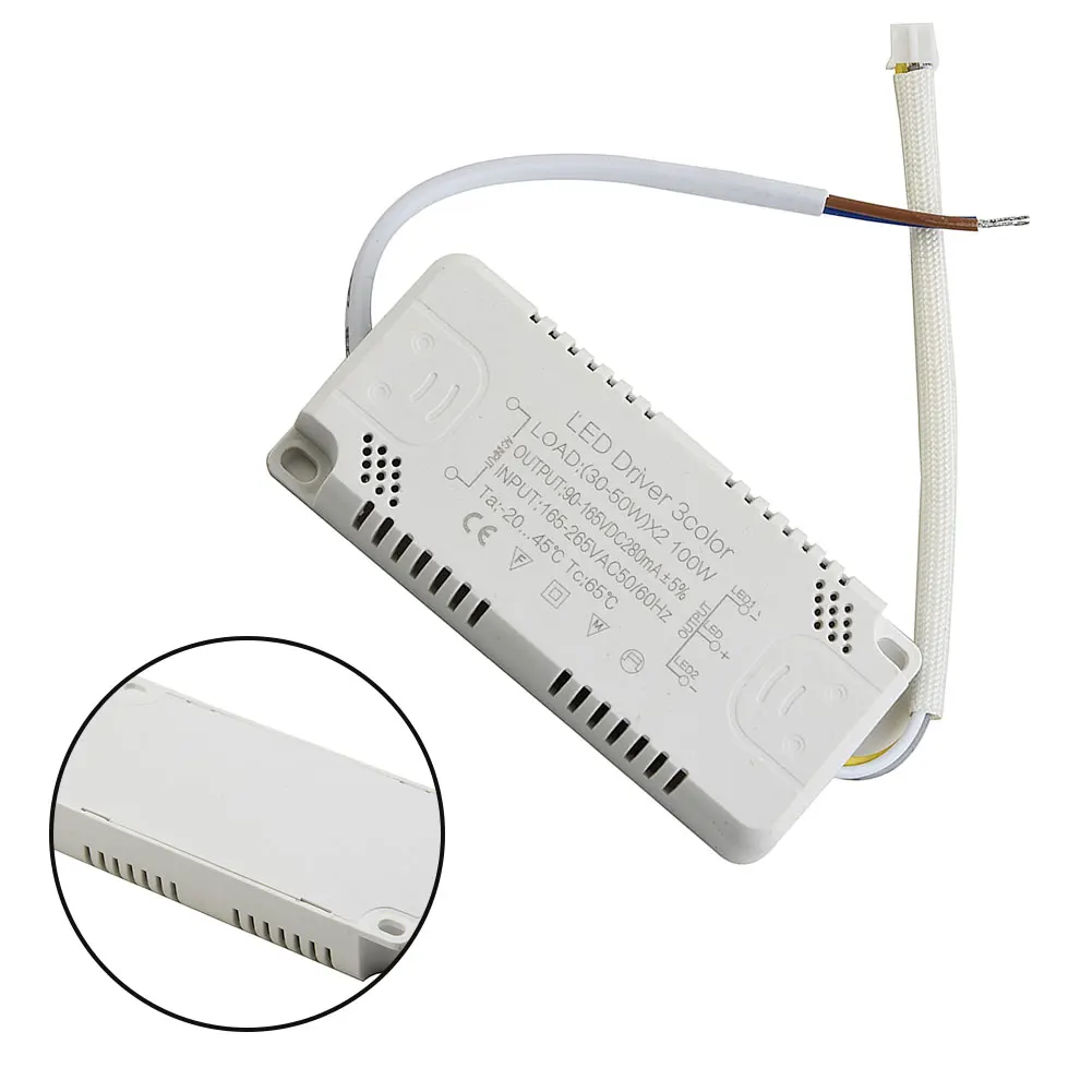 

1pcs 260-280mA LED Driver 3color Adapter For LED Ceiling Lighting Non-Isolating Transformer Replacements AC165-265V