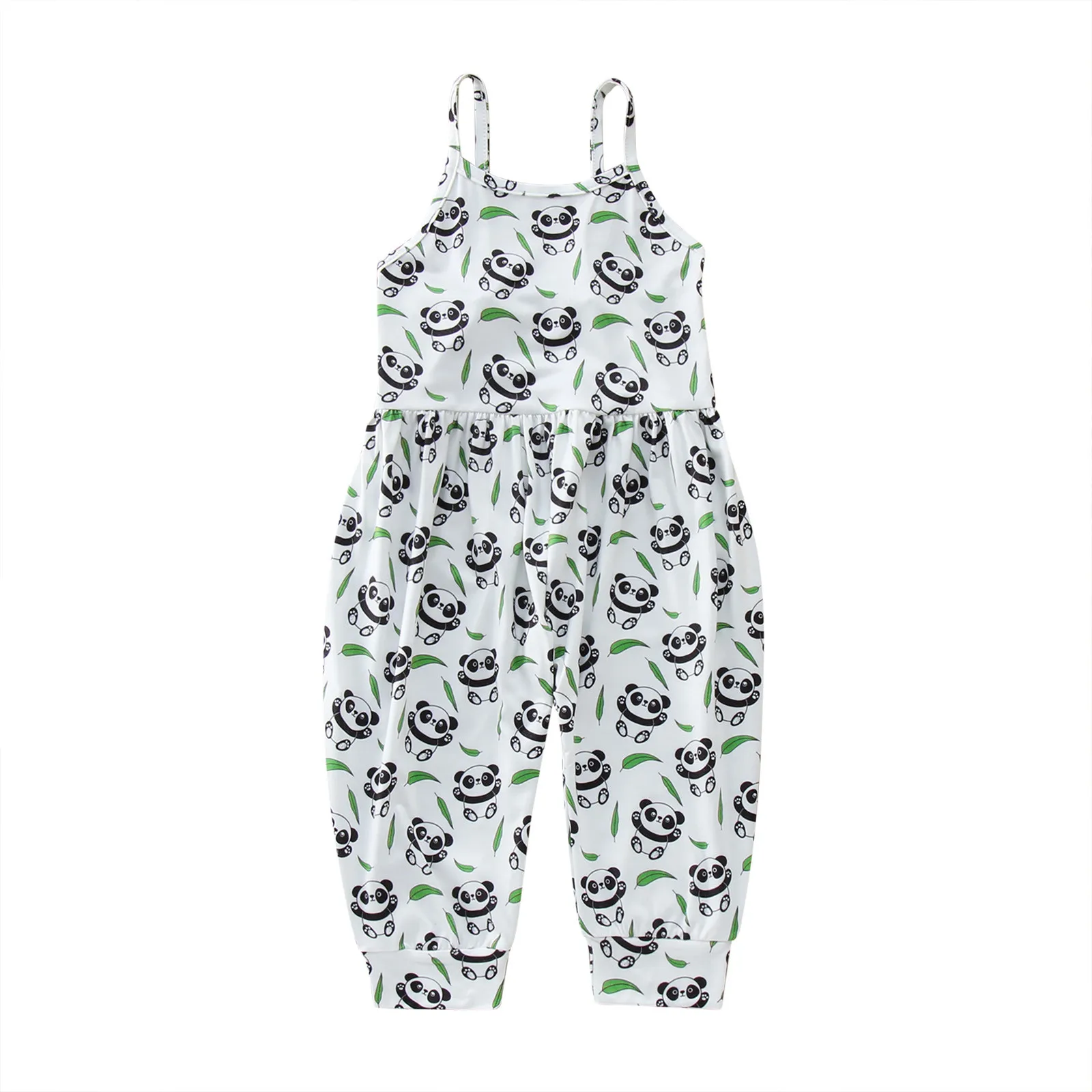 

Girls Kids Summer Toddler Print Jumpsuit Romper Playsuit 1-6Y Clothes Baby Strap Sleeveless Girls baby bodysuit pyjamas