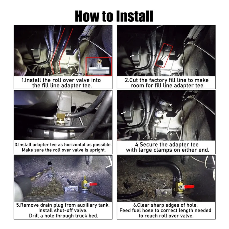 Комплекты баков для установки дизельного топлива JEGS 11025 Ford F-250 Dodge Chevy GMC 2012-2022 Diesel 1