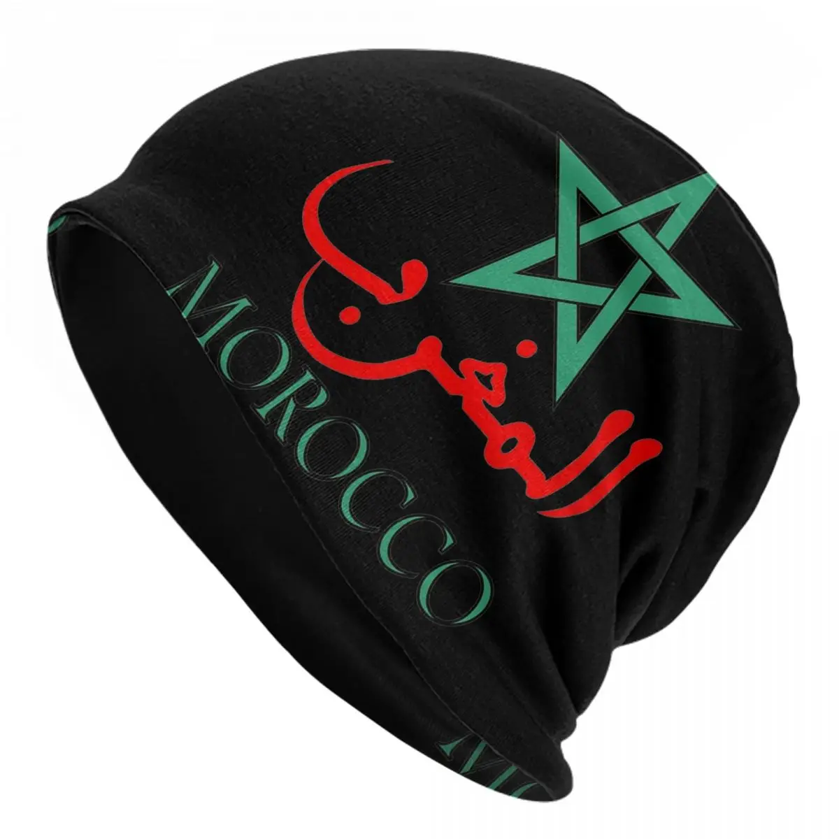 

Morocco Maroc Autumn Winter Beanies Retro Logo Beanies Caps Women Men Trendy Warm Dual-use Bonnet Knitted Hat
