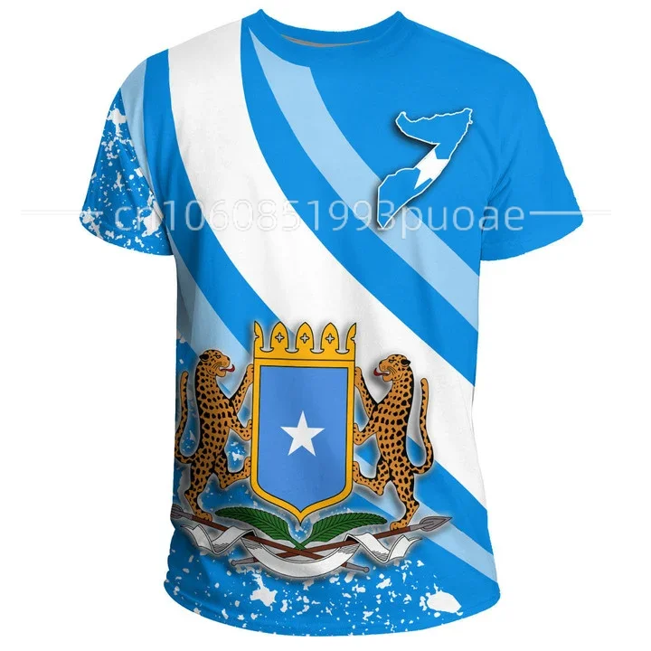 

Summer African Zone Clothing - Somalia Active Flag T-shirt Print Casual Street Style Harajuku Vintage Men's Clothing