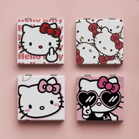 hello kitty small mirror hello kitty cute makeup mirror student carry on folding mirror double sided pattern makeup mirror