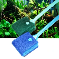 1pc double sided sponge cleaning brush high quality fish tank aquarium algae removal brush household aquarium cleaning tool