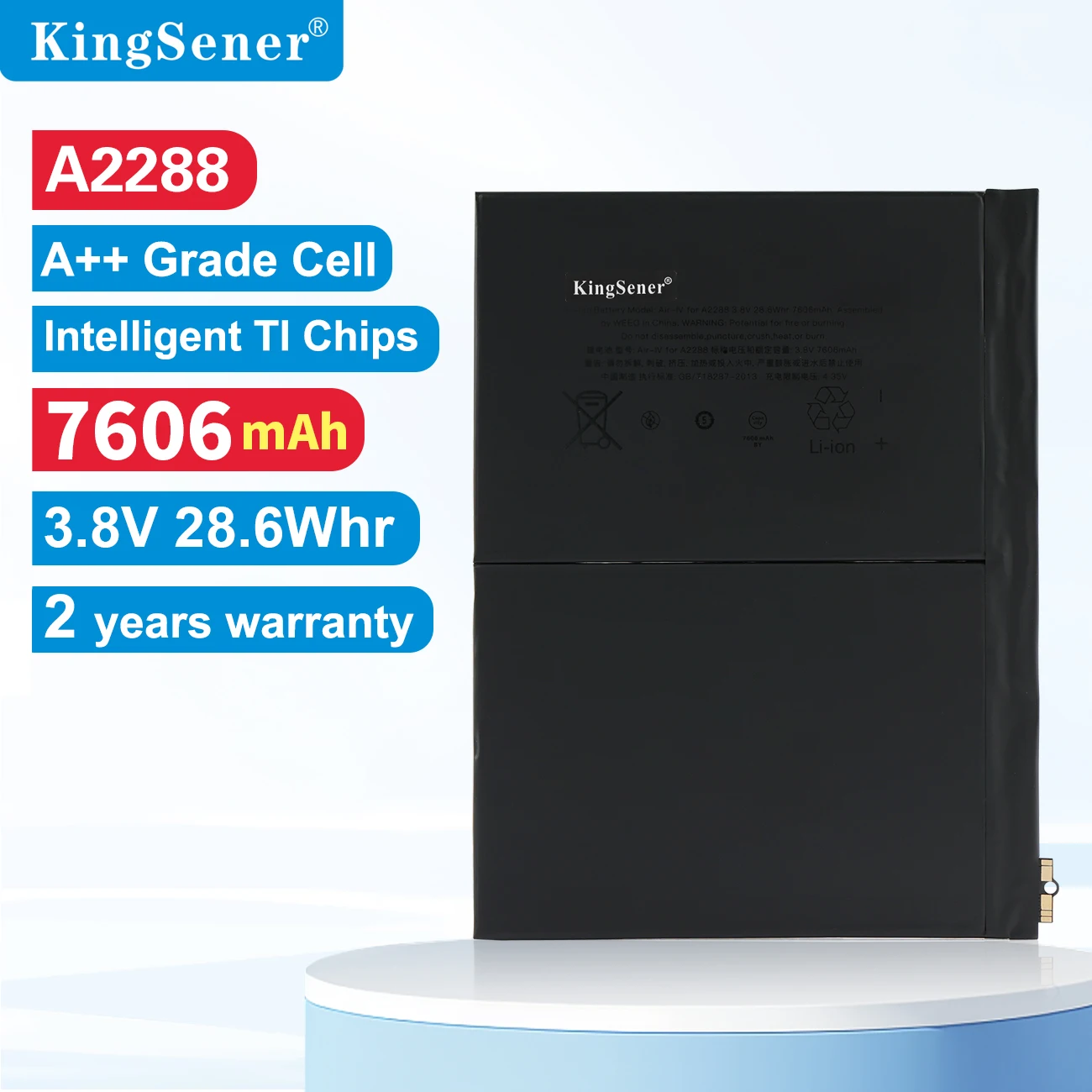 Аккумулятор KingSener A2288 для планшета Apple iPad Air 4 10 9 дюйма 2020 года A2316 A2324 A2325 A2072 3 8 в 7606