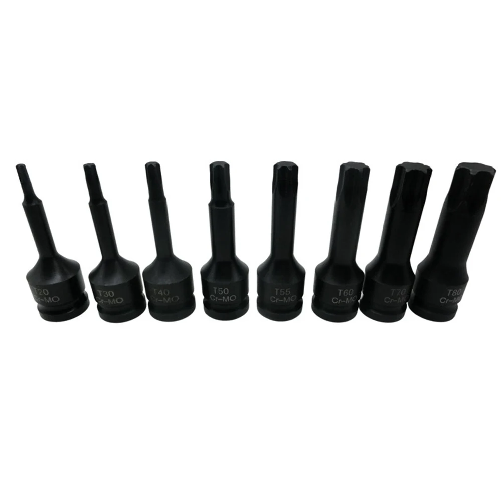 

Hexagon Socket Socket Adapter Impact Torx Star Bit 8pcs Set Durable For Wrench Hand Tools High Quality Portable
