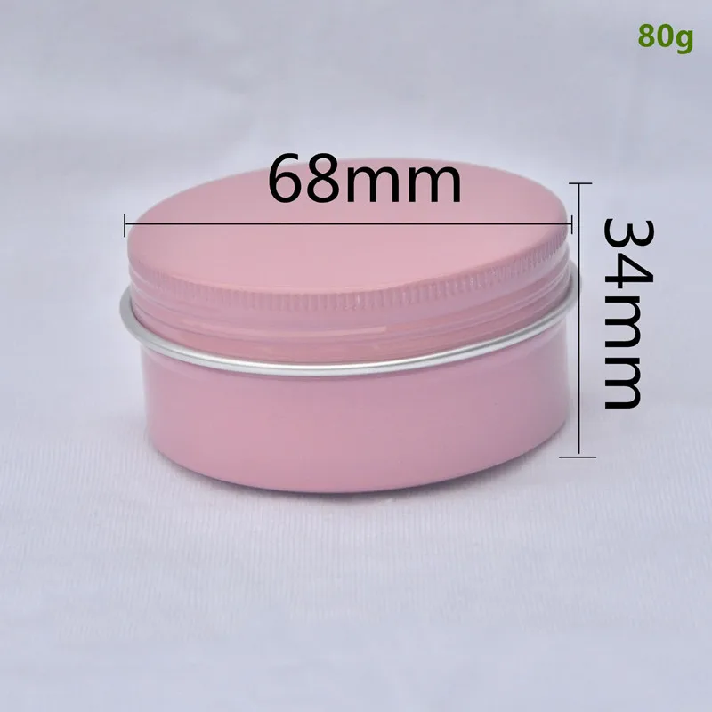 200 шт. розовый косметический контейнер 80 г/2 7 унций алюминиевый горшок банка с