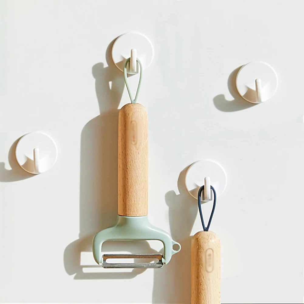 

2Pcs/Set Simple Practical Refrigerator Sticker Wall Mount Strong Magnet Holder Hook Magnetic Hook Remote Control Storage