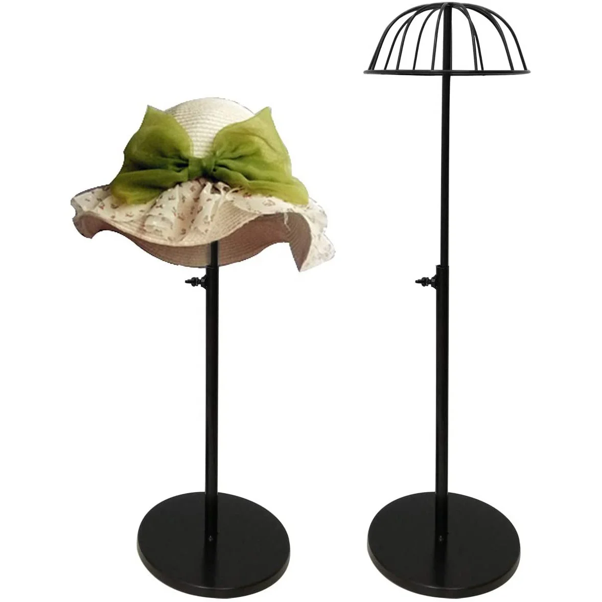 

Indoor Household Multifunction Hat Holders Organizer Storage Rack Space, Metal Dome Shape Design, tabletop Wig Display