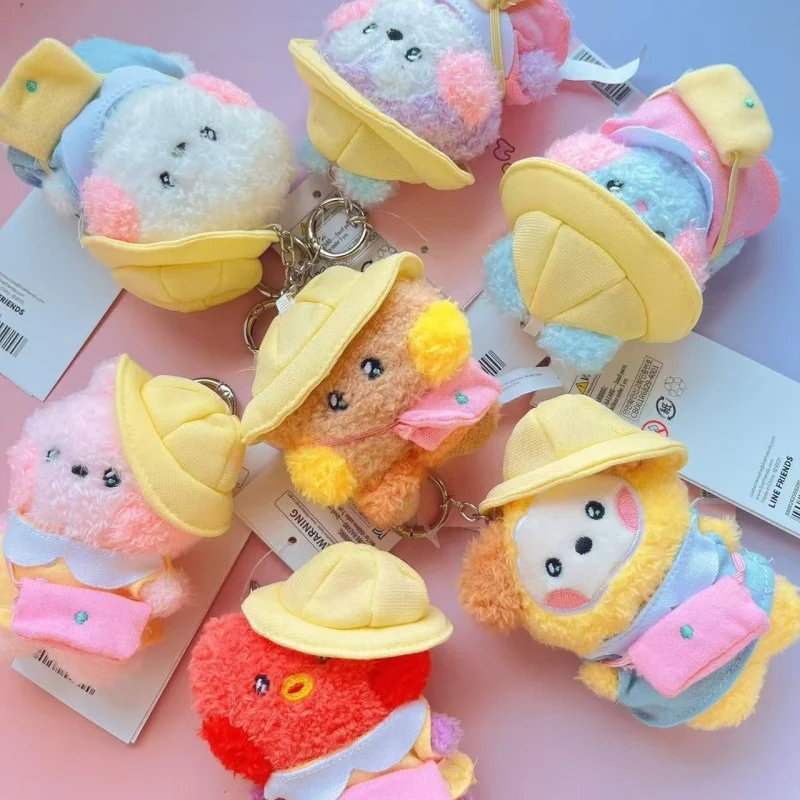 Фото Плюшевые игрушки из серии «Весенний тур» BT21 Chimmy Cooky в стиле аниме, модные новые плюшевые куклы, рюкзаки, брелоки, аксессуары, подарки для девочек №1