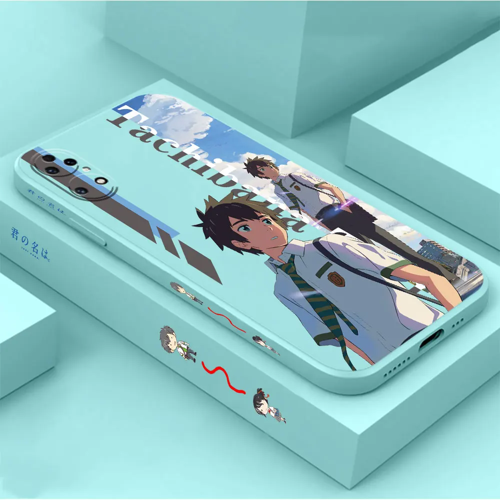 Anime Your Name Phone Case For Huawei P60 P50 P40 P30 P20 Mate 50 40 30 20 20X 10 Colour Liquid Silicone Cover Funda Cqoue Shell