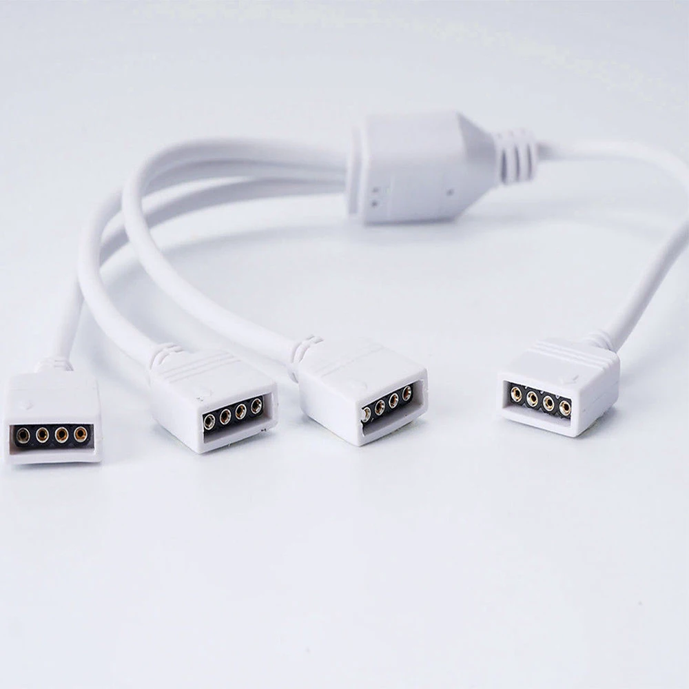 Светодиодная лента RGB светильник разъем удлинителя 4PIN 1-1/2/3/4 разветвитель Женский