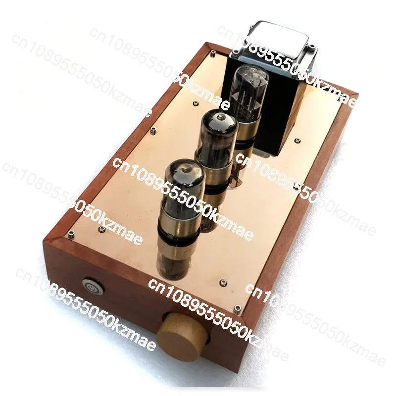 6N8P 6SN7 tube preamplifier 6Z5P bile rectifier solid wood box hifi front preamp frequency response: 10HZ-100KHZ