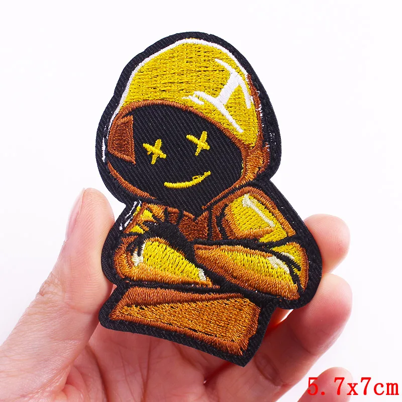 Патчи с изображением черепа вышитые патчи для одежды в стиле панк Значки