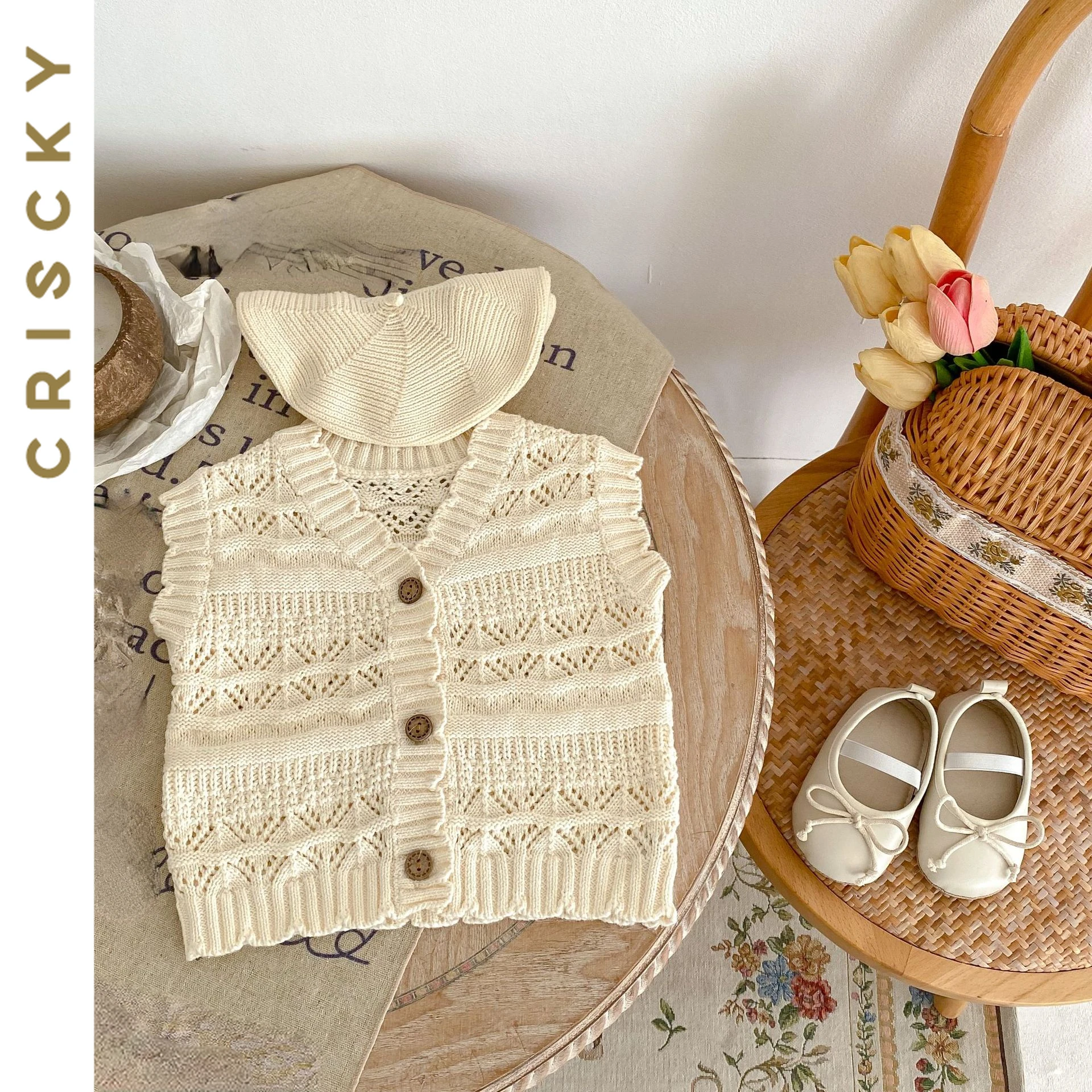 

Autumn Kids Vest for Girls 2023 Solid Sleeveless Knitting Girls Vest Jackets Children Waistcoat Kids Clothes for Girl