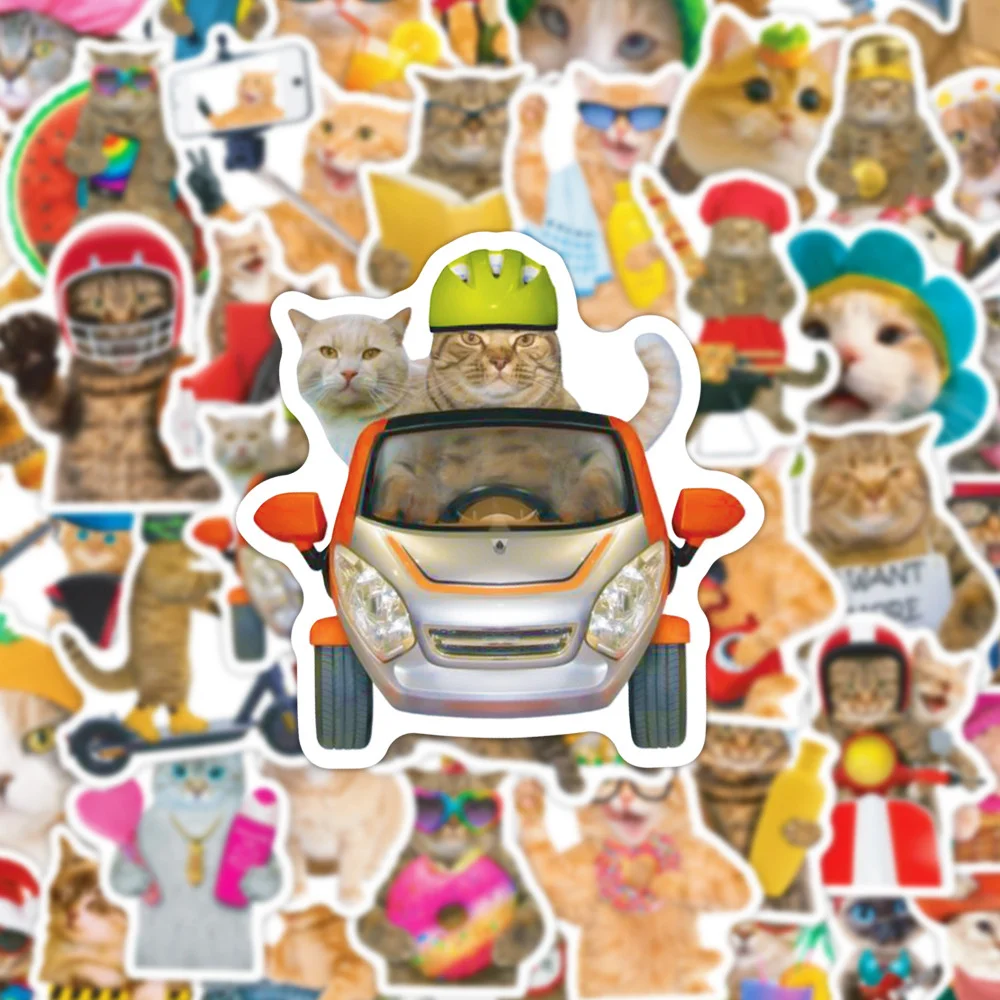 

10/30/50 шт., водонепроницаемые стикеры с изображением животных
