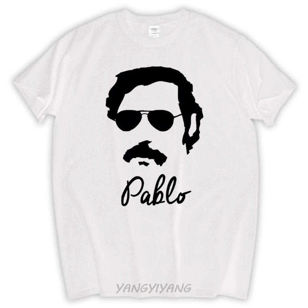 gangster Pablo escobar t shirt weed mafia scareface Luciano Capon men T-shirt Cotton luxury brand tee