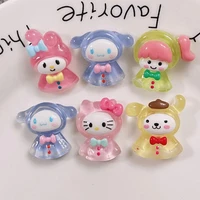 2pcs sanrio anime kawaii cinnamoroll cute hello kitty my melody sweet cartoon diy accessories phone case patch toys for girls