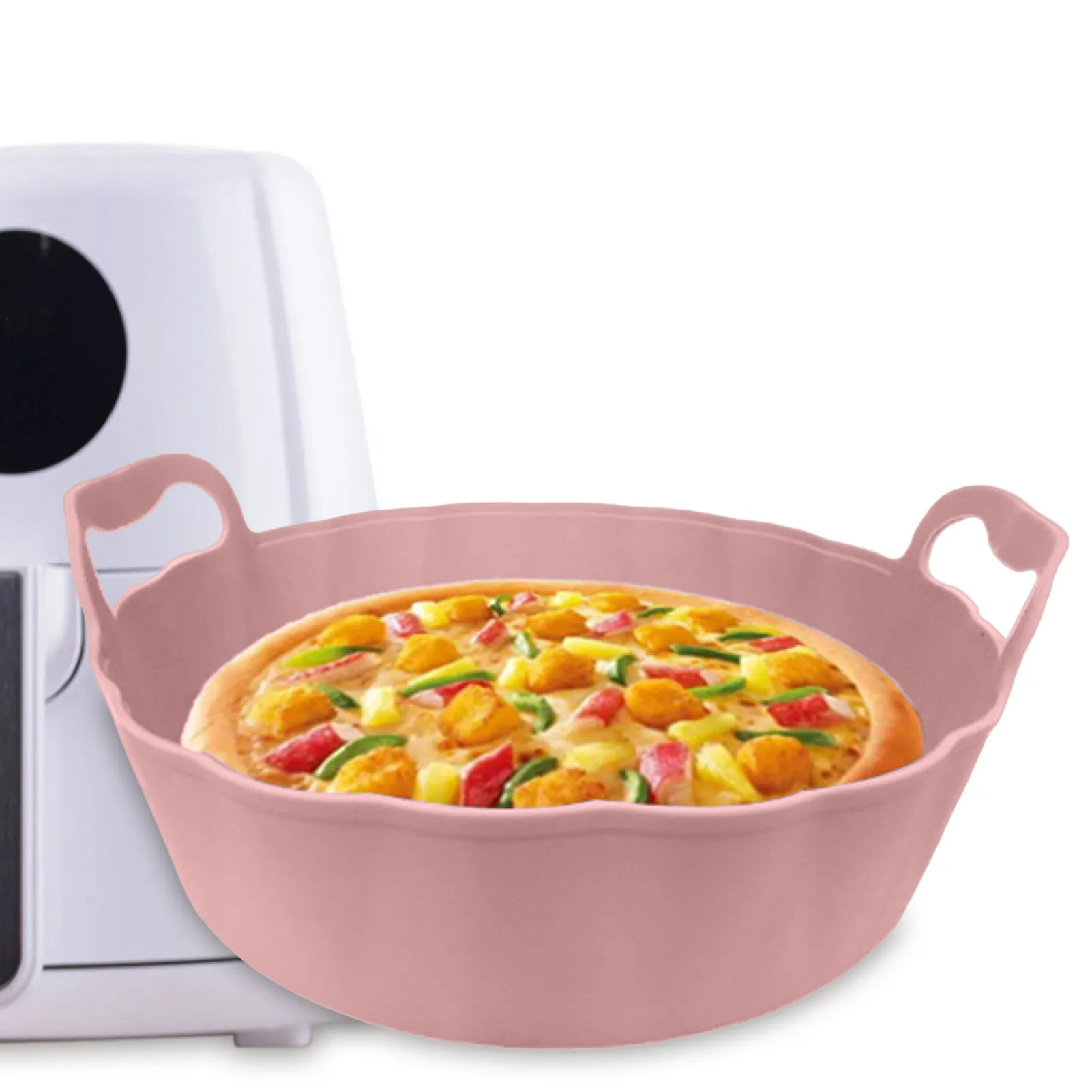 

Reusable Air Fryer Silicone Baking Tray Reusable Silicone Food Safe Air Fryers Oven Accessories High Temperature Non-Stick
