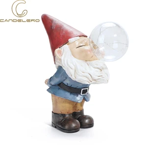 Garden Ornaments Statue Outdoor Lamp For Yard The Home Decor Sculptures Living Room Decoration Table Desk Cute Dwarf Solar Light