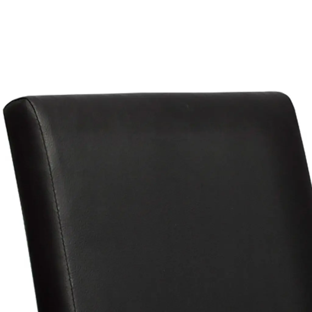 

Kitchen White Dining Chairs Set of 4 for Dining Room Home Decor 4 pcs Black Faux Leather